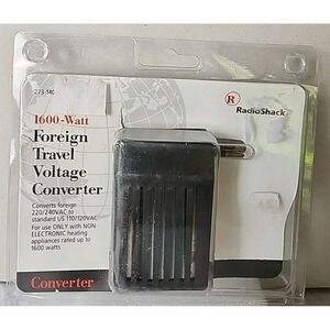 Radio Shack 273-140 Foreign Travel Voltage Converter Up To 1600W Open Box